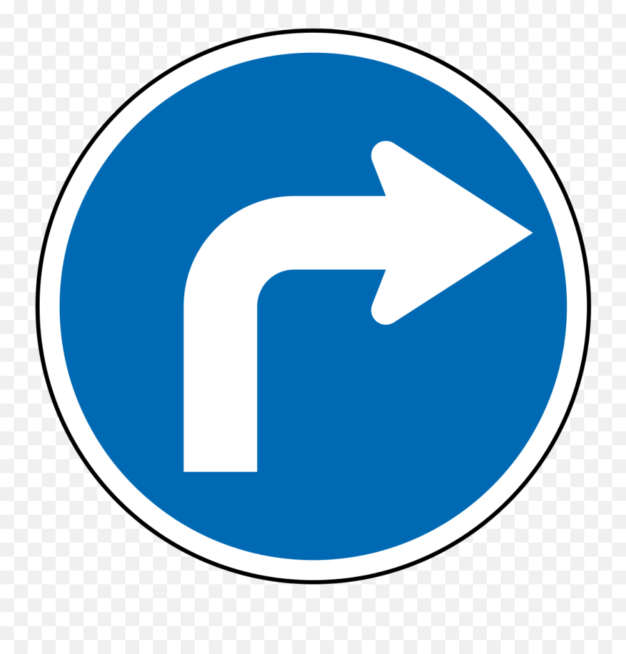 New Zealand Road Sign R3 - Turn Right Road Sign Emoji,What Emoji Signs Mean