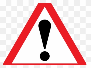 Warning Clipart Free Art stock illustrations - Red Exclamation Mark Triangle Emoji