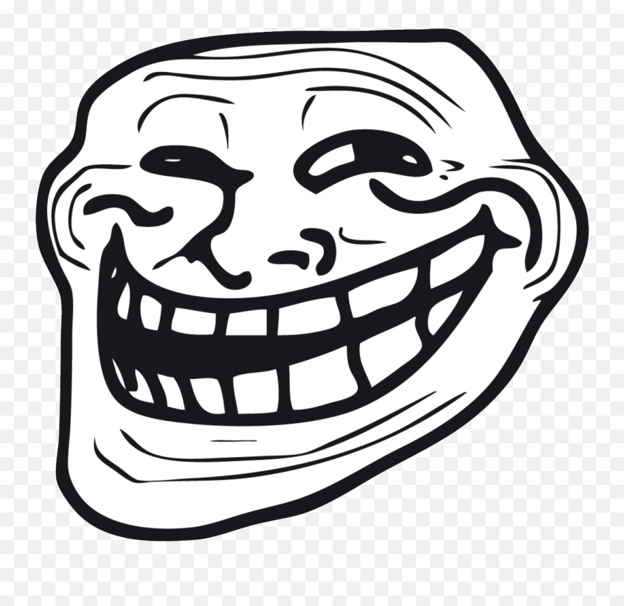 Trollface Png Image Free Download - Funny Face Black And Funny Black And White Face Emoji,Wacky Emoji
