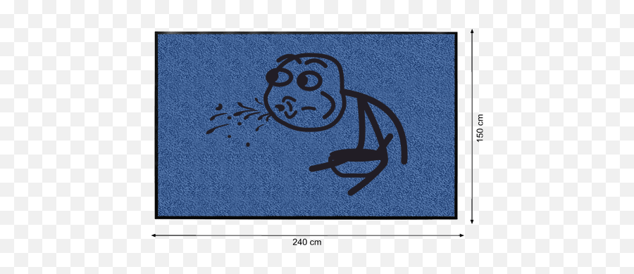 Personalised Printed Doormat 240 X 150 Cm With Printing Meme What - Cartoon Emoji,Infinity Emoticon