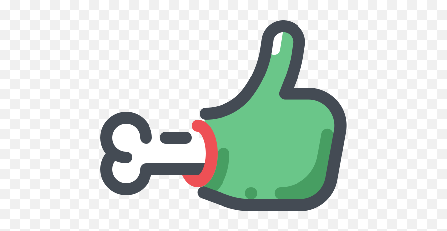Zombie Hand Thumbs Up Icon - Portable Network Graphics Emoji,Zombie Emoji Iphone