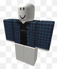 Supreme Blue Plaid with Black Hoodie - Roblox Paper Bag Emoji