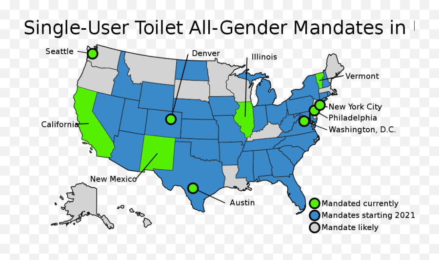 All Gender Mandates - 1856 Map Of America Emoji,Gender Neutral Emoji