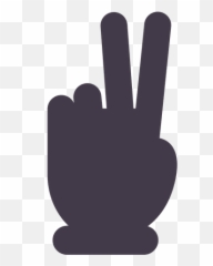 Fingers Peace Hand - Png Vector Emoji