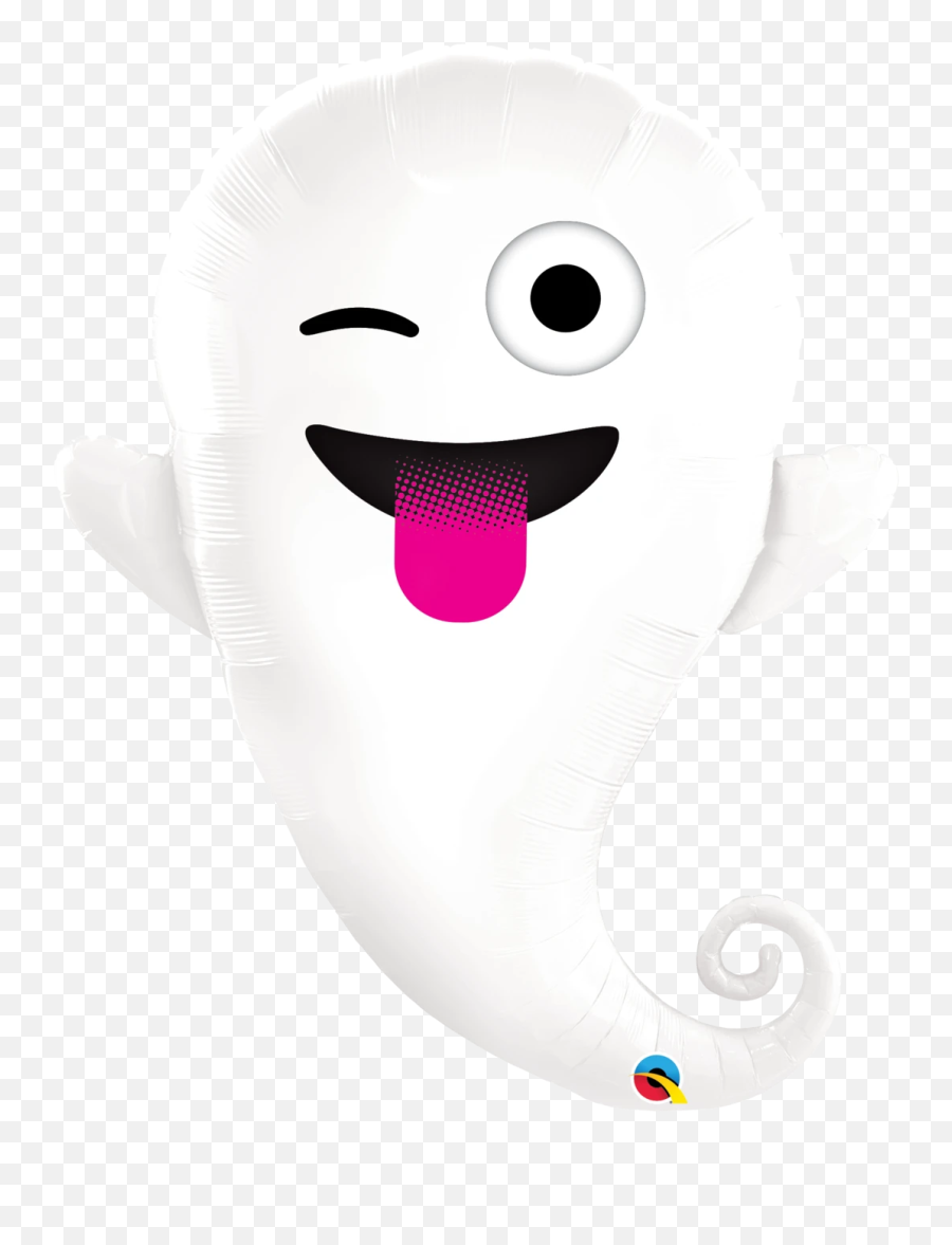 Emoji Ghost Balloon Foil Mylar Balloon 34 Inches - Halloween Emoticon,Emoji Balloons
