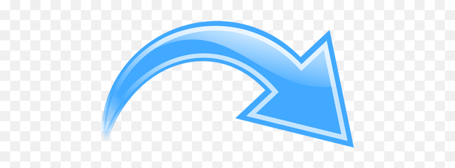 Grafika Wektorowa Niebieski Zakrzywione Strzaki W Dó - Clipart Curved Arrow Emoji,Wifi Emoji