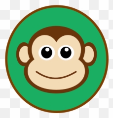 Free Monkey Face Silhouette Download - Circle Cartoon Emoji