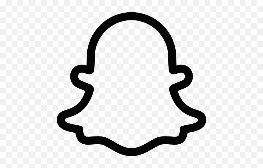 Snapchat Ghost Logo Black And White Transparent Png - Black And White Snapchat Logo Emoji,Snap Chat Emojis
