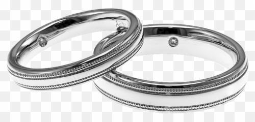 Wedding Rings White Gold - Emoji