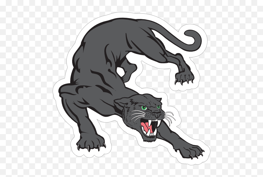Black Panther Mascot Sticker - Foyil Panthers Emoji,Black Panther Emoji