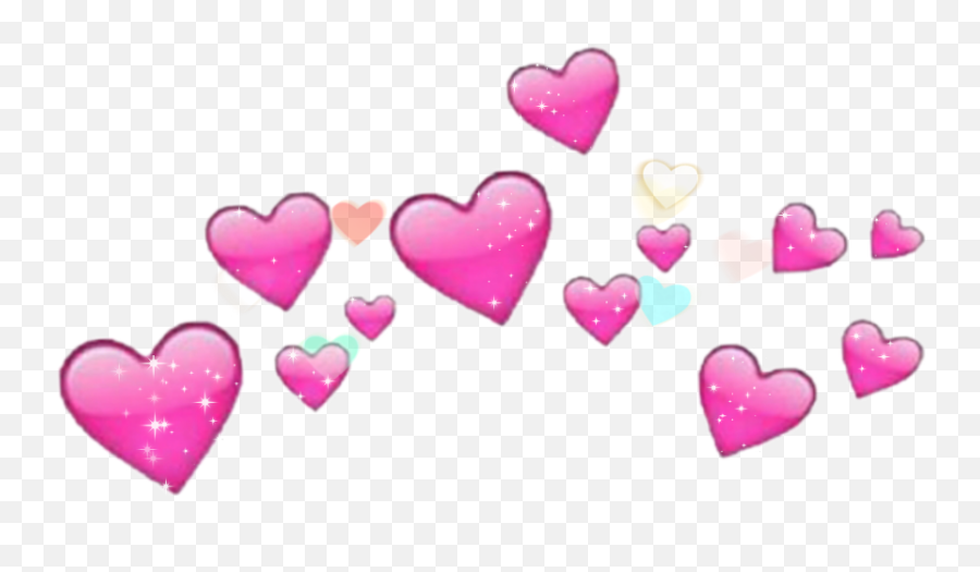 Cute Heart Love Pink Colorful Wallpaper Splash - Heart Ios Heart Emoji Vector,Meme Emoji