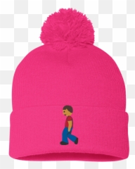 Man Walking Emoji Sp15 Sportsman Pom Pom Knit Cap Knitting - Knit Cap,Pom Pom Emoji