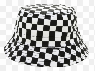 Freetoedit Buckethat Hat Blackandwhite - Checkered Bucket Hat Emoji,White Emoji Bucket Hat