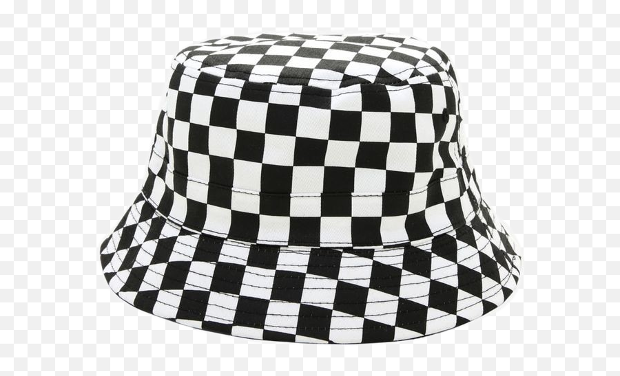Freetoedit Buckethat Hat Blackandwhite - Checkered Bucket Hat Emoji,White Emoji Bucket Hat