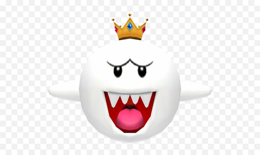 King Boo Transparent Png Png Mart - King Boo Boo Mario Kart Emoji,Emoji King Crown