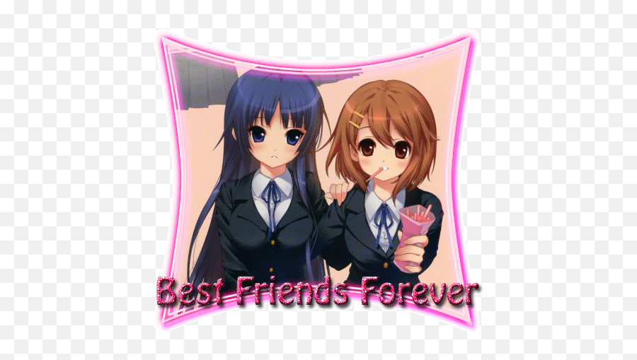 Top Best Friend Anime Stickers For Android U0026 Ios Gfycat - Animated Best Friend Forever Gif Emoji,Best Friend Emoji