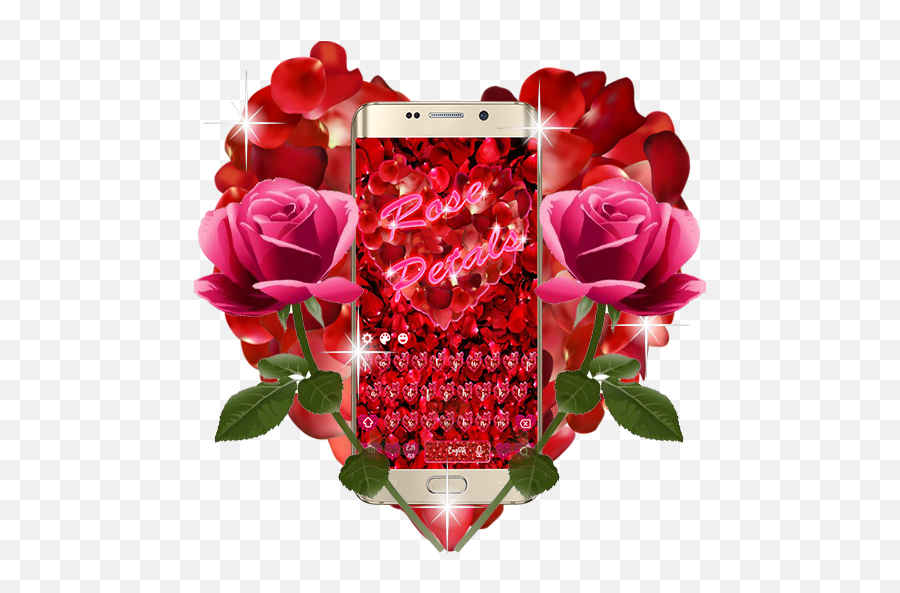 Red Rose Petals Romantic Keyboard Theme - Apps Op Google Play Smartphone Emoji,Wilted Flower Emoji