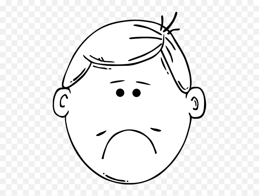 Sad Png Images Icon Cliparts - Page 2 Download Clip Art Boy Sad Face Clipart Black And White Emoji,Sad Boy Emoji
