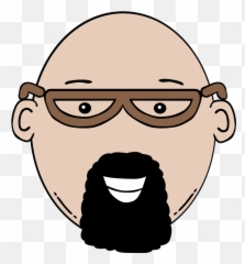 Free Beard Man Vectors - Cartoon Bald Guy With Goatee Emoji,Proud Emoticon