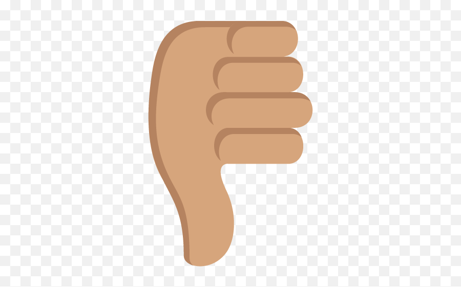 Thumbs Down Sign Medium Skin Tone Emoji Emoticon Vector Icon - Emoji Dislike Png,Thumbs Down Emoji