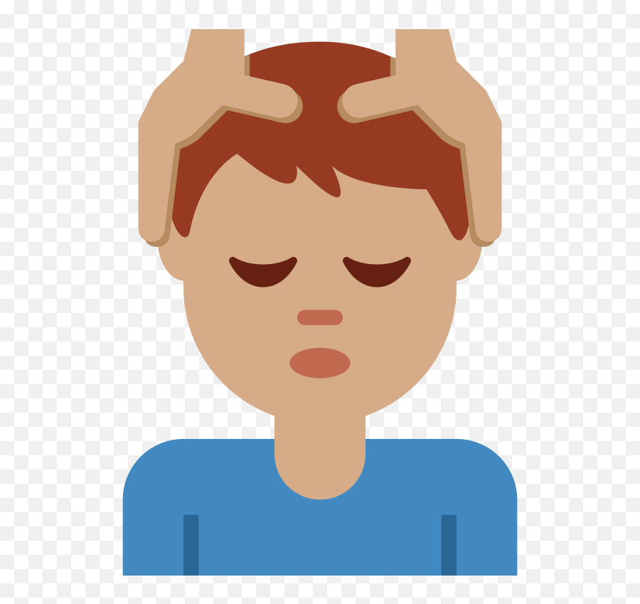 Twemoji2 1f486 - Guy Getting Massage Cartoon Emoji,Pin And Boy Emoji