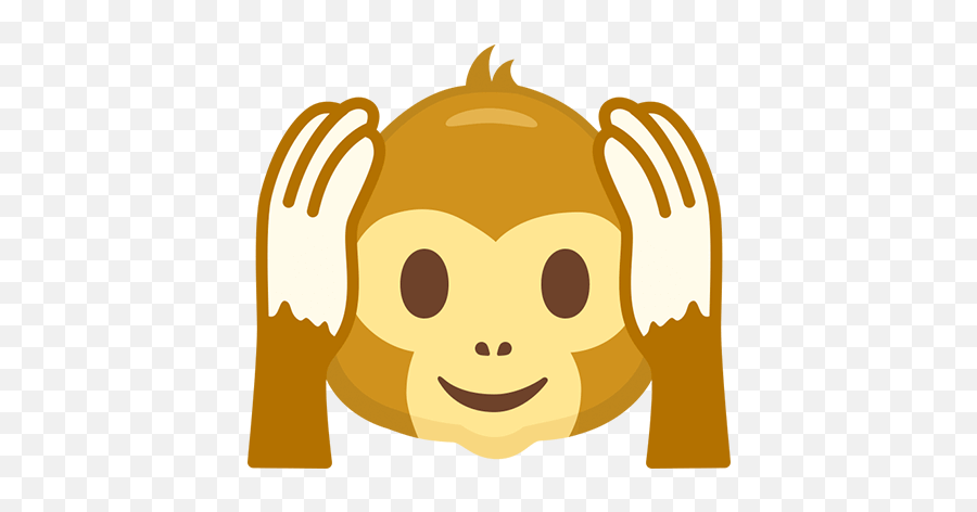 Monkey Emoji Funny Cute Hear Ears Listen - Emoji Monkey Funny,Monkey Emoji