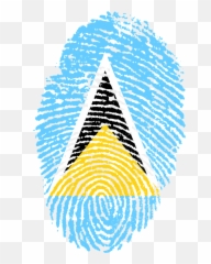 Saint Lucia Flag Fingerprint Country - Challenges To Digital India Emoji
