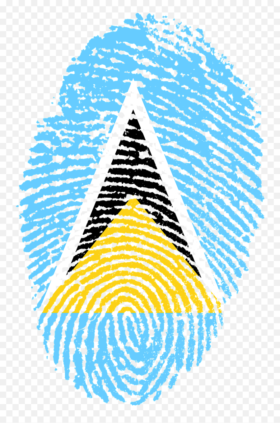 Saint Lucia Flag Fingerprint Country - Challenges To Digital India Emoji,St Lucia Flag Emoji