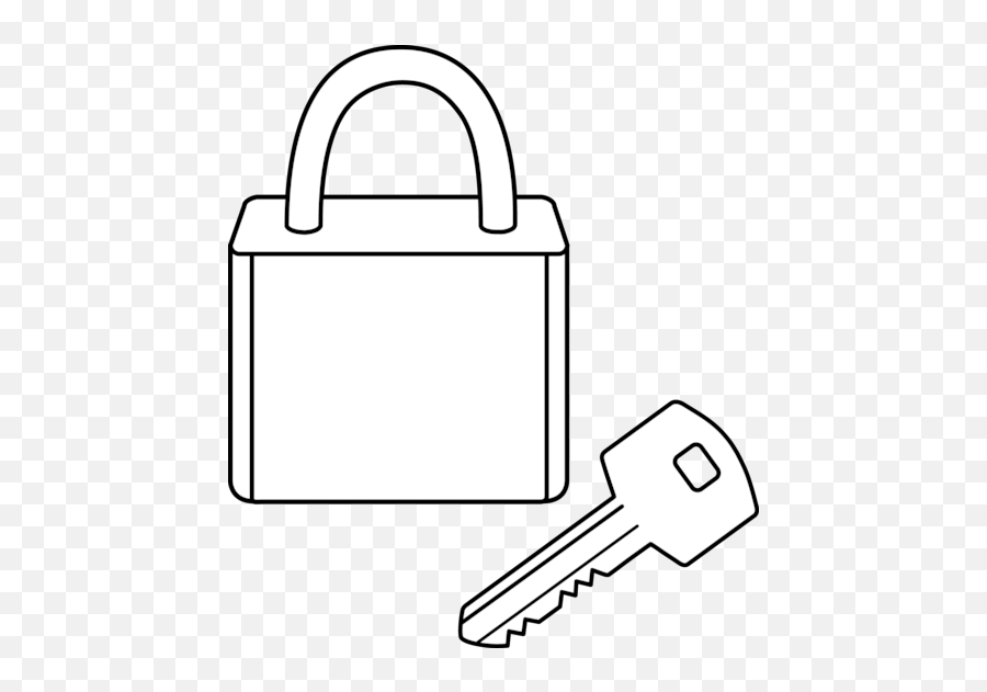 Lock And Key Clipart - Lock Clipart Black And White Emoji,Lock With Key Emoji