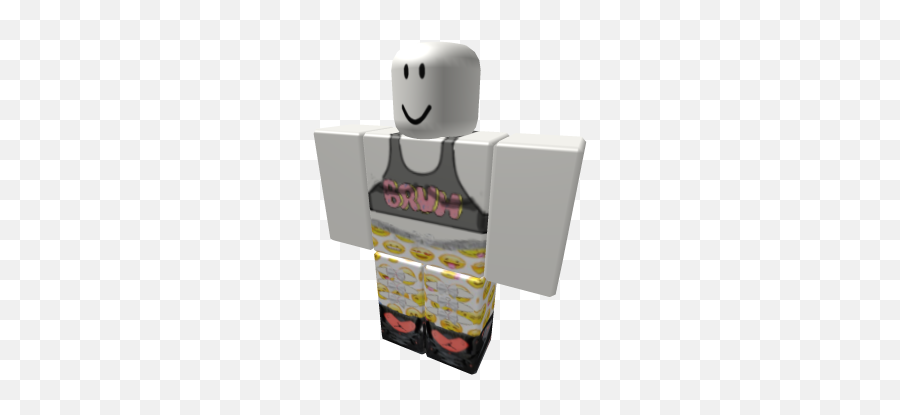 Bruh Tank Top W Ripped Bow Emoji Pants And Jordans - Cute Girl Outfits Roblox,Bow Emoji