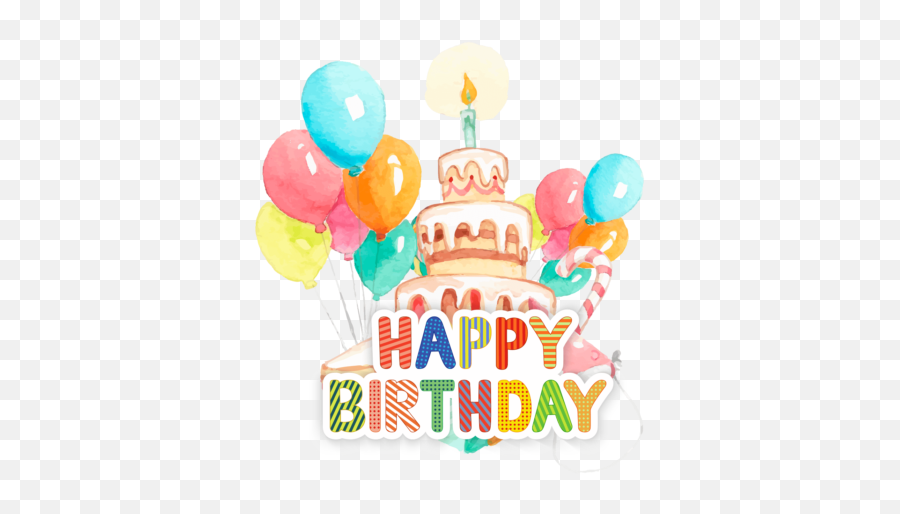 Happy Birthday Watercolor Png Image - Happy Birthday Clipart Watercolor Emoji,Happy Birthday Emoji Texts