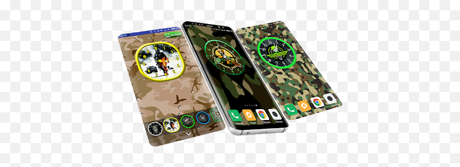 Army Clock Live Wallpaper Free U2013 Applications Sur Google Play - Mobile Phone Emoji,Military Emoji For Iphone