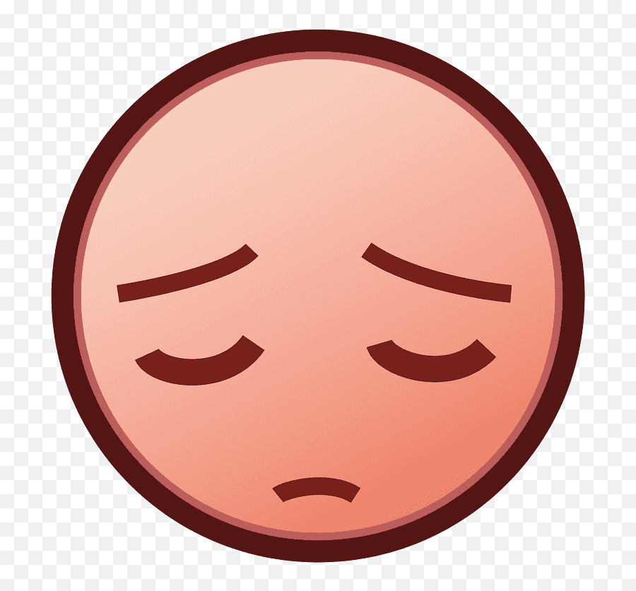 Pensive Face Emoji Clipart - Circle,:pensive: Emoji