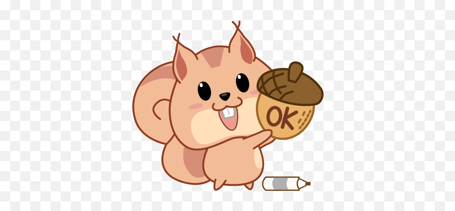 Kwipi Squirrel Love Acorn By Vorsz - Happy Emoji,Acorn Emoji