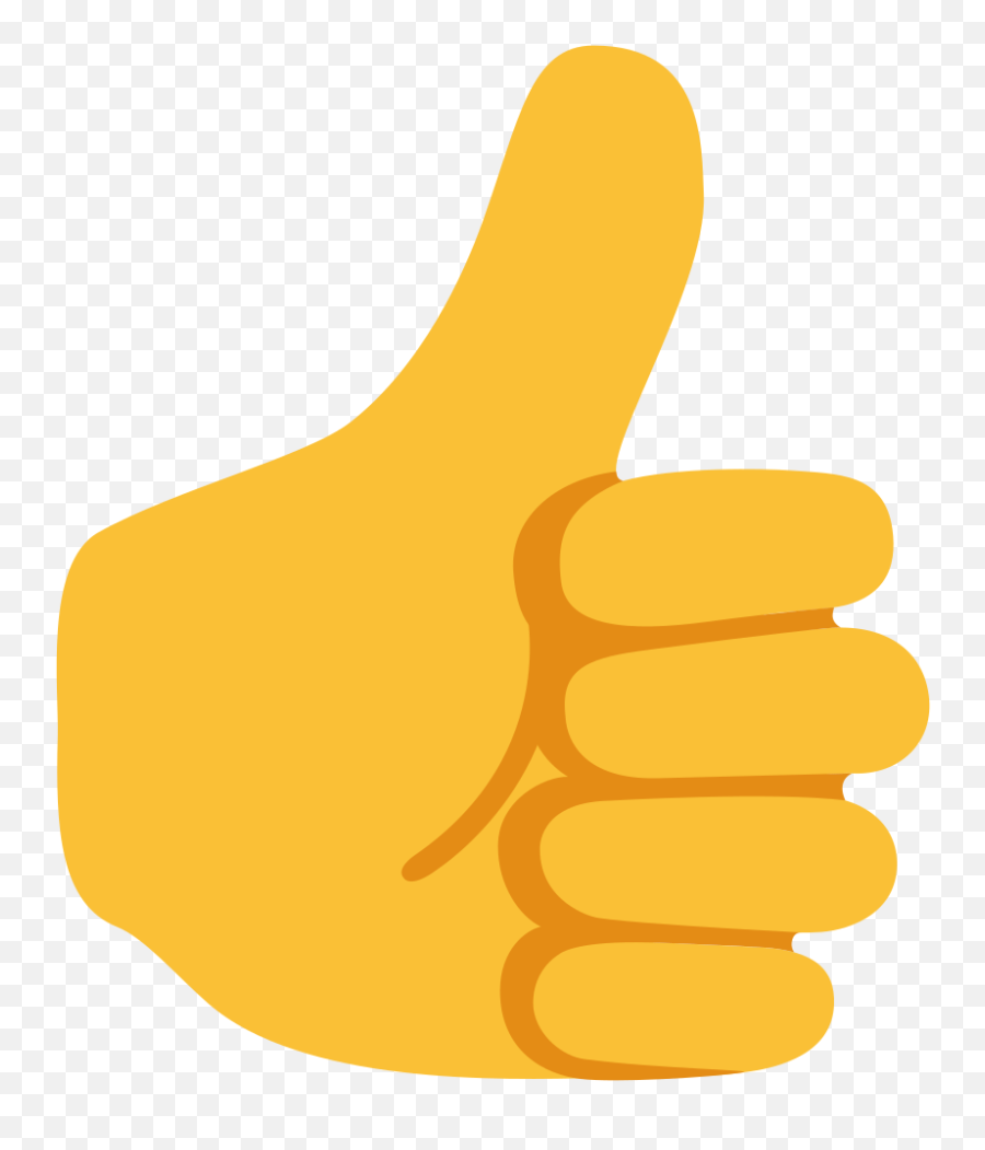 Thumbs Up Clipart Emoji - Yellow Thumbs Up Png,Hand Emojis
