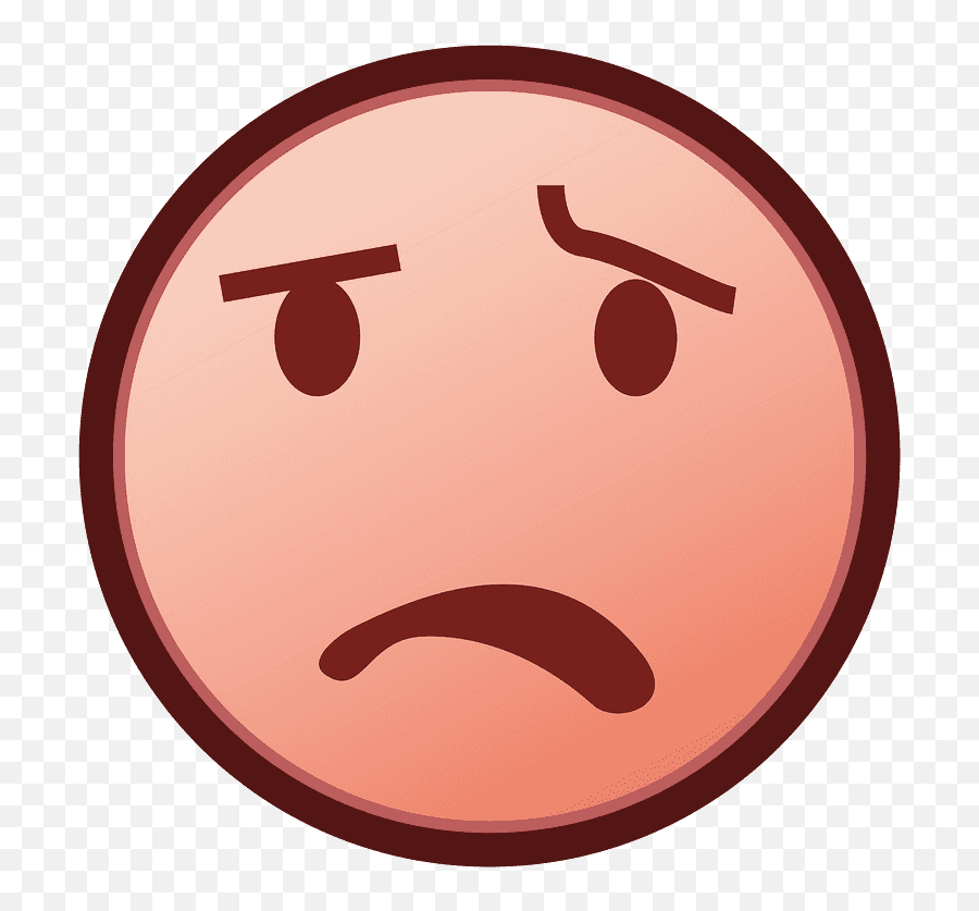 Anguished Face Emoji Clipart - Happy,Anguish Emoji