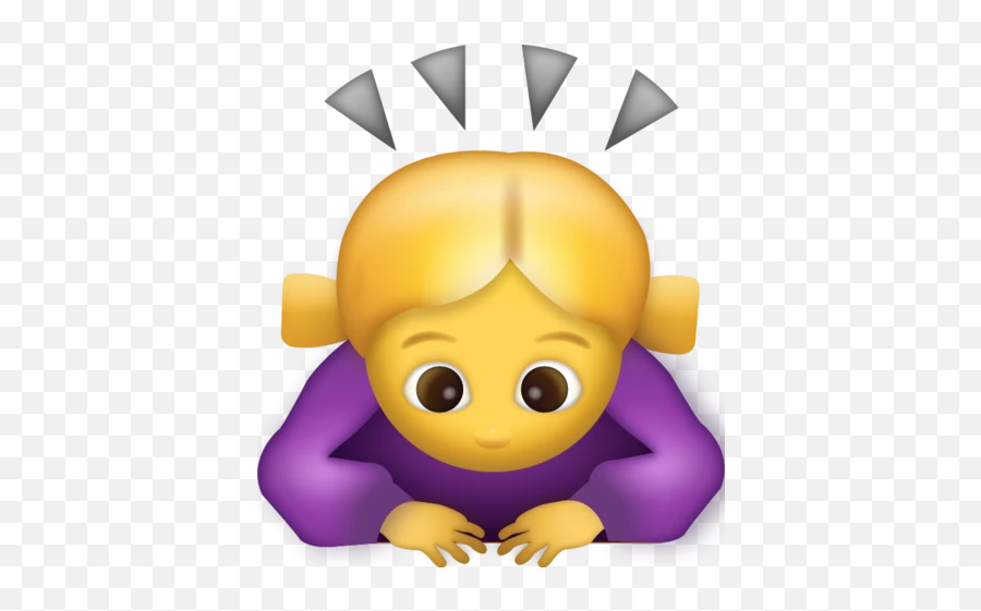 Woman Bowing Emoji Download Ios - Woman Bowing Emoji Png,Bowing Emoji