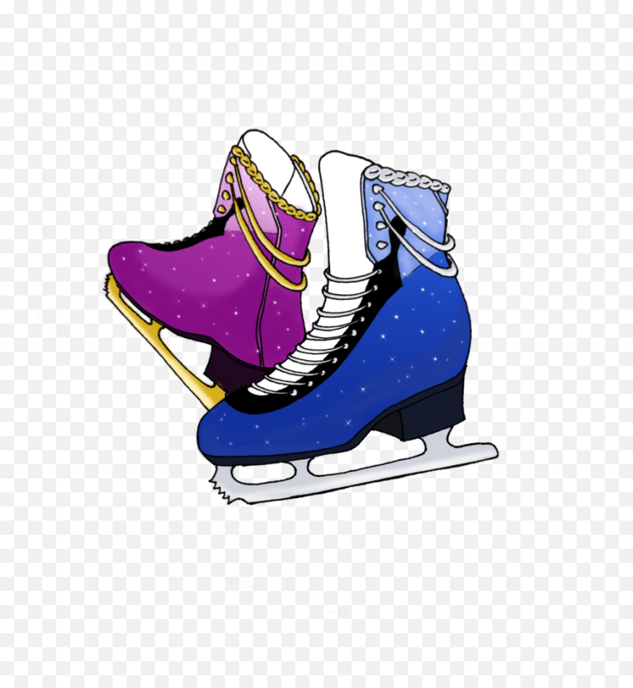 Ice Background Clipart - Drawing Ice Skating Shoes Emoji,Ice Skate Emoji