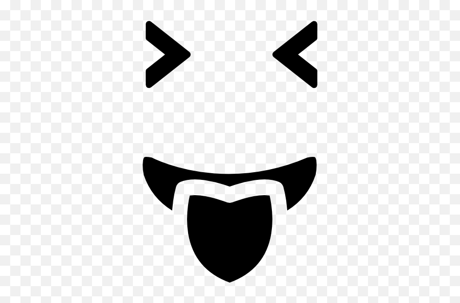 Tongue Face Closed Mouth Emoticon - Outline Pictures Of Objects Square Emoji,Eyes Closed Tongue Out Emoji
