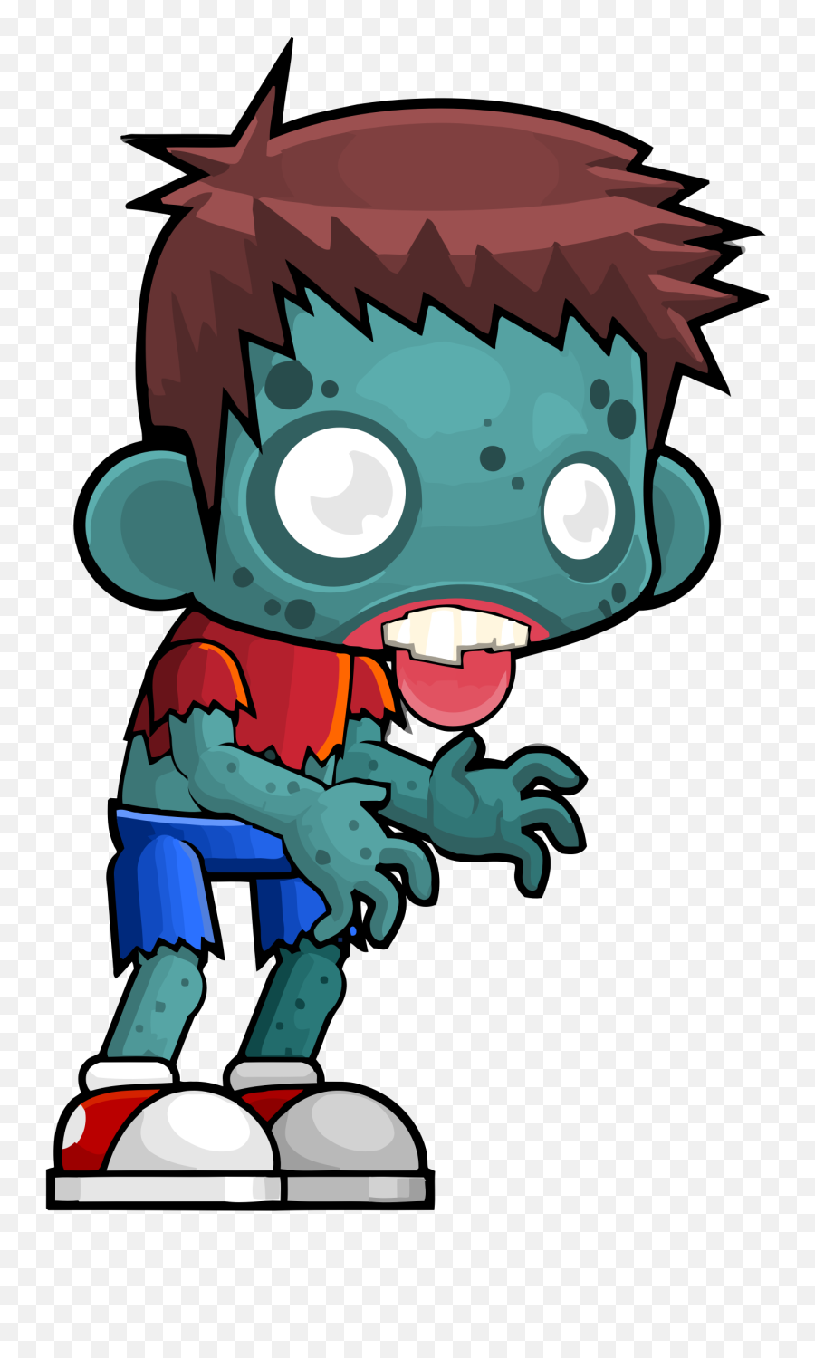 Male Zombie Vector Clipart Image - Zombie Vector Png Emoji,Old Man Boy Ghost Emoji