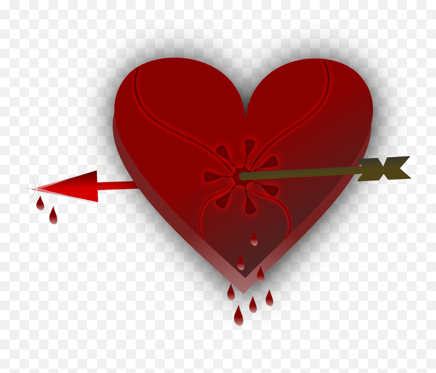 Broken Heart Love Valentine Arrow - Break Heart Image Download Emoji,Emoji Heart