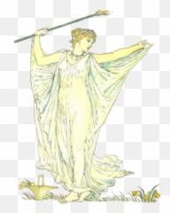 Picking Flowers In Pastel Colored Dress - Statue Emoji