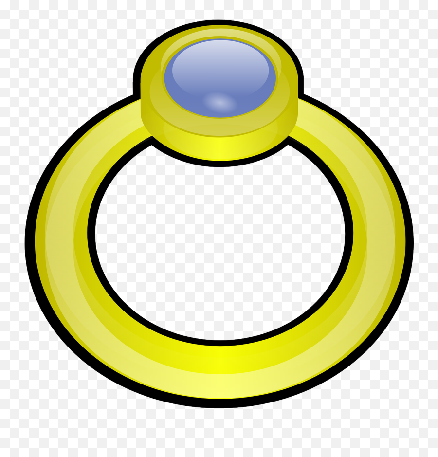 Rings Band Gold Diamond Gem - Circle Object Clip Art Emoji,Wedding Ring Emoji