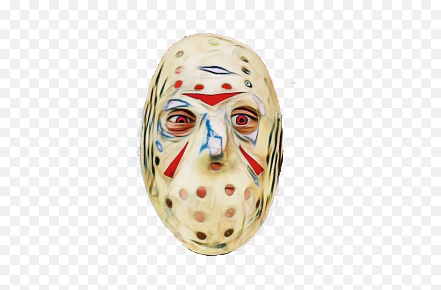 Jason Mask Slay All Day Mane Red Eyes - Goaltender Mask Emoji,Jason Mask Emoji