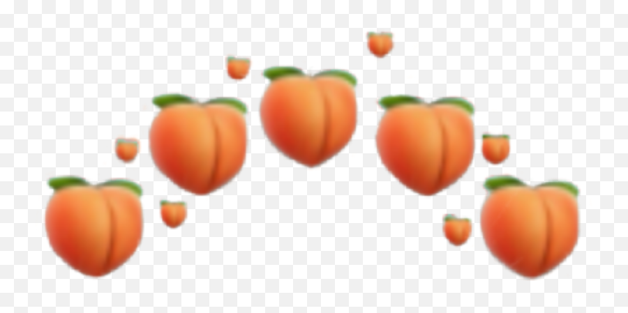 Freetoedit Peach Emoji - Heart Emoji Crown Orange Transparent,Peach Emoji Transparent