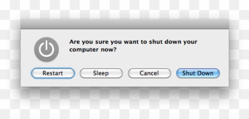 Favorite Mac OS Keyboard Combinations os - Shutting Down Screen Emoji