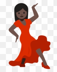 Emoji U1f483 1f3ff - Dancing Girl Png