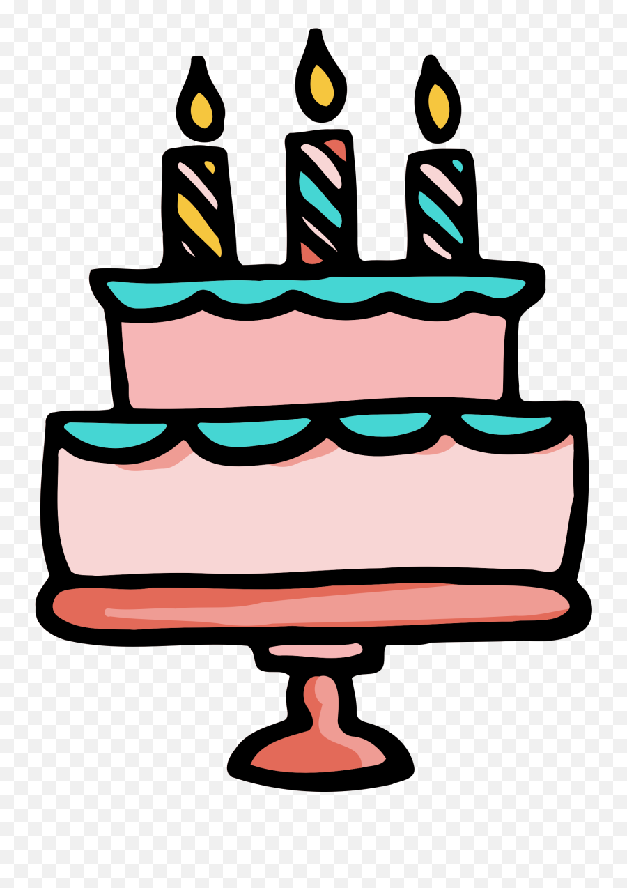 Library Of Clipart Library Download Of Birthday Cake Png - Cartoon Birthday Cake Transparent Emoji,Emoji Birthday Candles