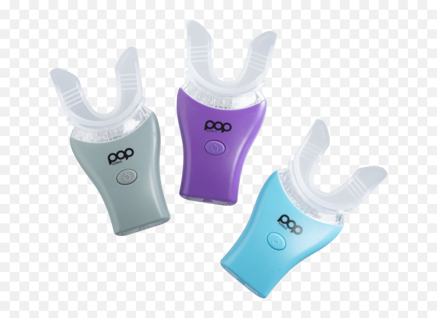 Pop Sonic Led Teeth Whitening Kit With 4 Gel Pens - Plastic Emoji,Hand Covering Mouth Emoji