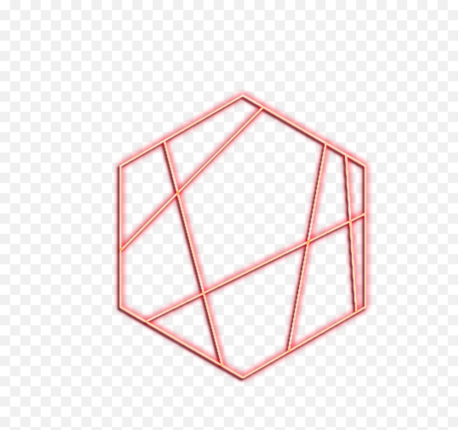 Hexagon Neon Glow Geometric Minim - Triangle Emoji,Hexagon Emoji
